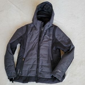 Gray Champion Coat Winter Venture Shell Black Quilted Ski Jacket XL